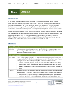 Lesson Agenda/Overview