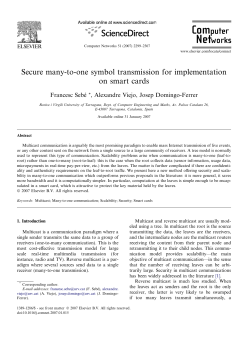 Secure many-to-one symbol transmission for