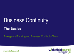 Business Continuity
