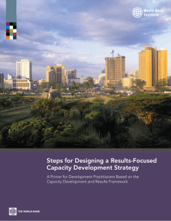 Steps for Designing a Results-Focused Capacity Development