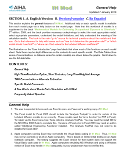 General Help SECTION 1. A. English Version B. Version fran&ccedil;aise C