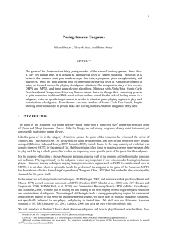 Playing Amazons Endgames - UFR de Math&eacute;matiques et Informatique