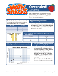 Answer Key - Math Snacks