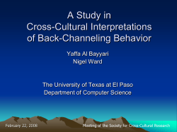 A Study in Cross - UTEP CS - The University of Texas at El Paso