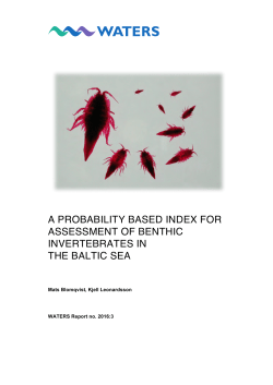 a probability based index for assessment of benthic