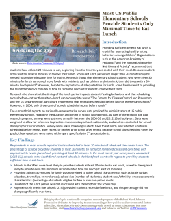 Most US Public Elementary Schools Provide Students Only Minimal