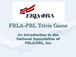 FBLA-PBL Trivia Game