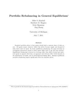 Portfolio Rebalancing in General Equilibrium
