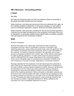 SM 3 Revenues – Accounting policies L`Oreal