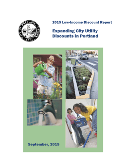 Expanding City Utility Discounts in Portland