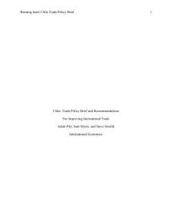 Chile: Trade Policy Brief and Recommendations