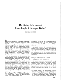 Do Rising US Interest Rates Imply a Stronger Dollar?