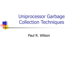 Uniprocessor Garbage Collection Techniques