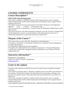 Course Components - Faculty of Engineering