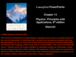 Chap. 13 Conceptual Modules Giancoli