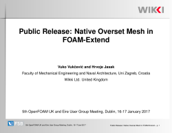 Public Release: Native Overset Mesh in FOAM