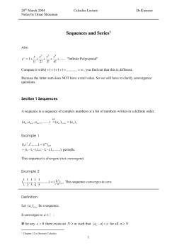 22nd March 2004 Linear Algebra Lecture Prof