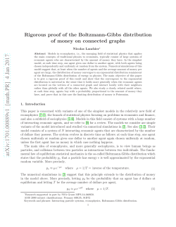 Rigorous proof of the Boltzmann-Gibbs distribution of money