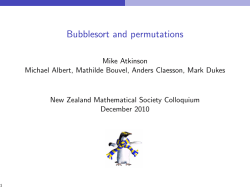 Bubblesort and permutations