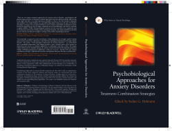 Psychobiological Approaches for Anxiety Disorders: Treatment