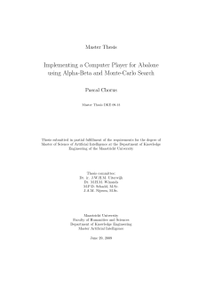 Implementing a Computer Player for Abalone using Alpha