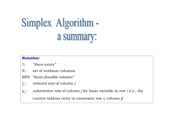 Notation: &exist;: &ldquo;there exists&rdquo; N : set of nonbasic columns BFS: &ldquo;basic