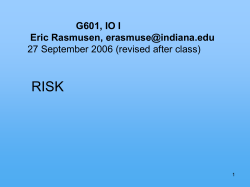 Risk - Eric Rasmusen