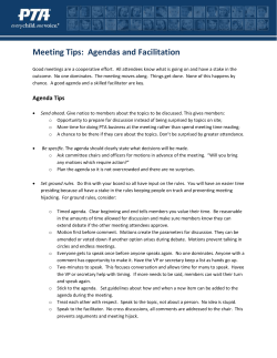 NPTA - Meeting Tips