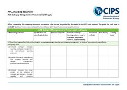 Category management in procurement and supply