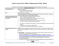 Grade 2 Work with Time and Money