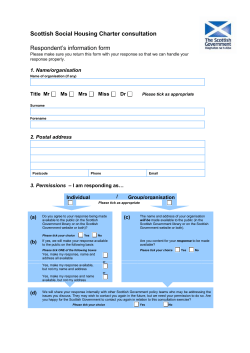 Scottish Social Housing Charter consultation