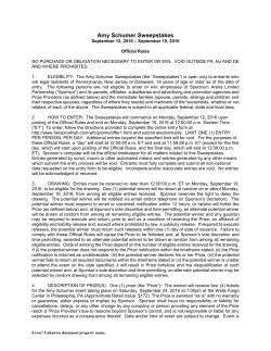 Amy Schumer Sweepstakes