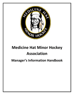 Medicine Hat Minor Hockey Association Manager`s Information