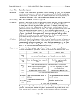 Course Title: Game Development Description