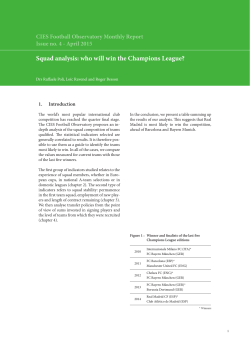 Squad analysis: who will win the Champions League?