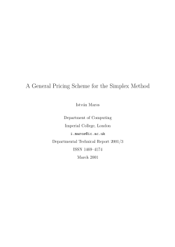 A General Pricing Scheme for the Simplex Method