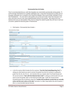 Permanently Store Q1 Grades - South Carolina Public Charter