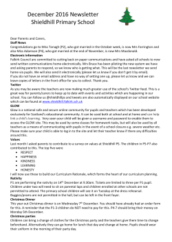 September 2009 Newsletter - Shieldhill Primary School