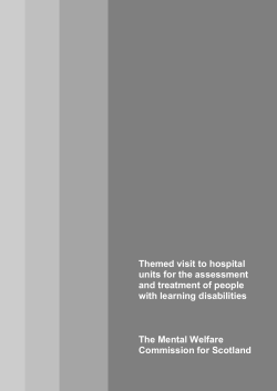 Themed visit to hospital units for the assessment and treatment of