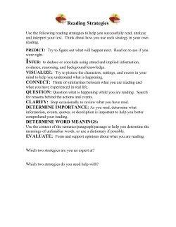 Reading Strategies