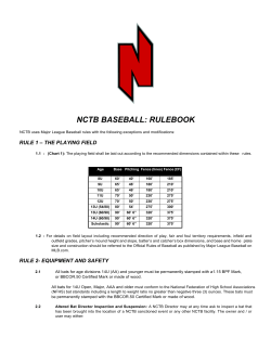 NCTB BASEBALL: RULEBOOK