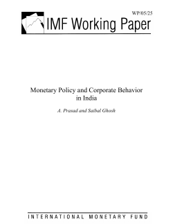 Monetary Policy and Corporate Behavior in India