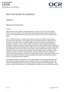 OCR AS and A Level Latin Set Text Guide Student Activity