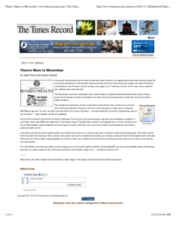 There`s More to Movember | www.timesrecord.com | The Times Record