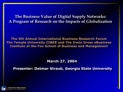 MBA Faculty Proposal - Fox School of Business