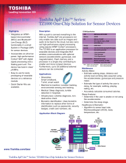 Product Brief Toshiba ApP Lite&trade; Series: TZ1000 One