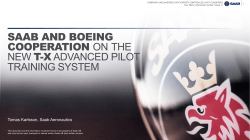 saab and boeing cooperation on the new t