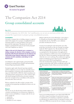 The Companies Act 2014 - Grant Thornton Ireland