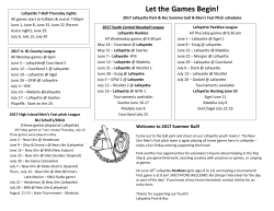 Let the Games Begin!