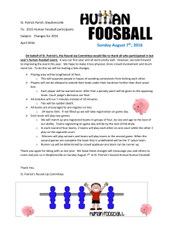 2016 Human Foosball - st. patrick catholic parish